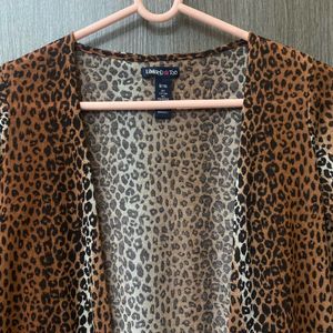 Leopard Print Black&Brown Shrug