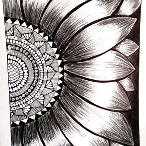 Mandala Sunflower Art