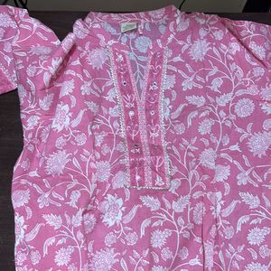 Cotton Kurti Pink