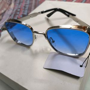 Metal Sunglasses🕶️ Squared Retro Sky Blue Aviator