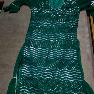 Green Kurti With Palazzo