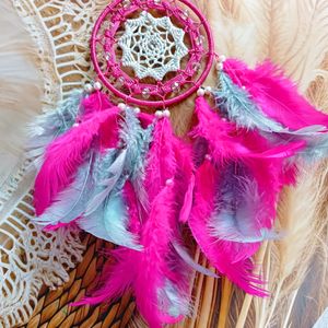 Pink And Grey Dreamcatcher