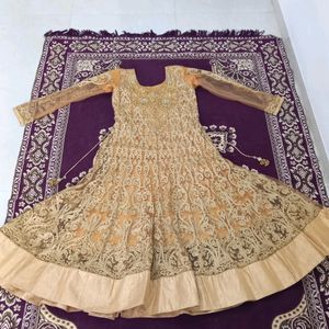 Golden Anarkali Now Available In Offer