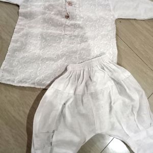 Chikankari Kurta With Dhoti Pajama