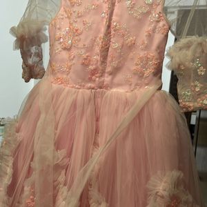 Beautiful Princess Dress Full Work On Net Fabric