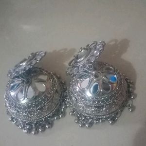 Silver Jhumkha earring