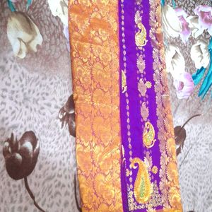 Kanjevaram Pattu Silk Saree With Blouse Stitched