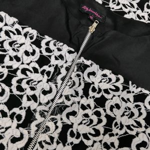 Black and White Lace Dress (For Women)