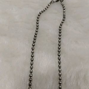 Silver Look Alike Long Necklace