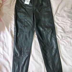 black leather pant