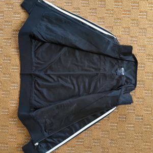 ADIDAS BLACK ZIPPER UPPER JACKET