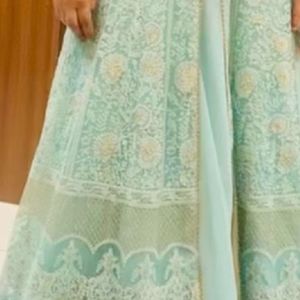 Beautiful ethnic gown with skirt and shrug