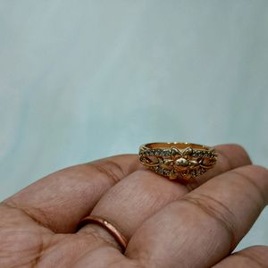 Gold Plated Diamond Ring.