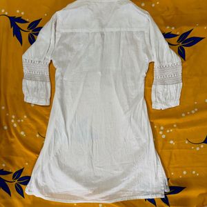 White Short Kurta For Women