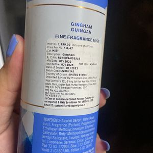 New bbw Ginhgam mist