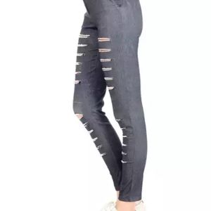 Stalkbuylove Distressed Skinny Stretchable Trouser