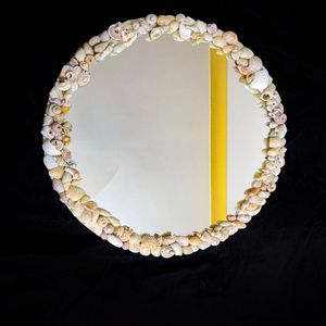 Round Shaped Sea Shell Mirror