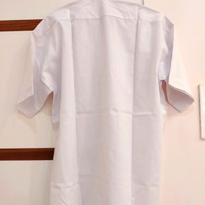 Top Rank White School Uniform Half Sleeves Shirt Size 36 In Very Good Condition