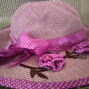 Purple Beach Hat For Women