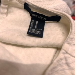 Forever 21 Off White dress Of M Size