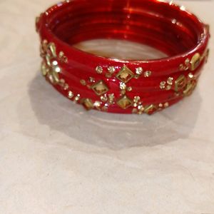 Red Bangle Set