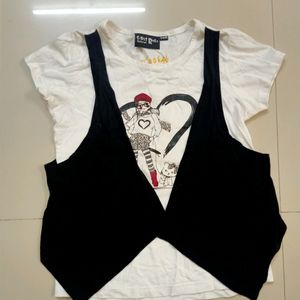 Stylish black n white Tshirt