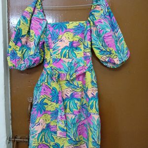 Multicolored Only Dress With Pockets