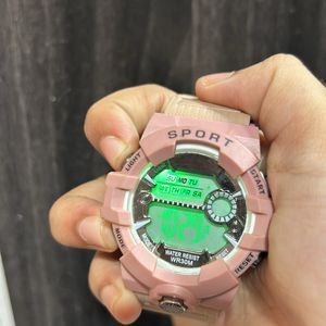 Pink Colour Watch  For Women