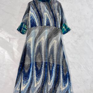 Multicolour Irregular Print Dress (Women)