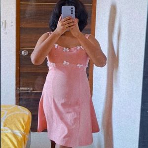 Y2k Cottagecore Peach Dress