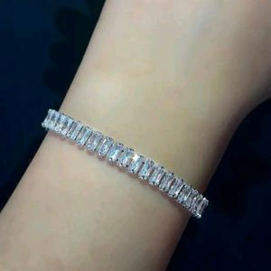 Trending Silver Coated Shiny AD Bracelet