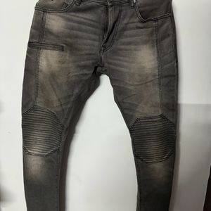 Charcoal Trendy Narrow Denim