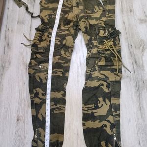 Army Colour Cargo Jeans (Waist 32) (E.89)