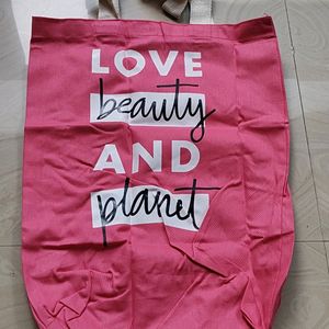 Love Beauty And Planet Pink Tote Bag