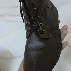 Brown Leather Ankle Boots