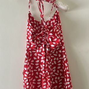 Beautiful Red And White Polka Dots One Peice