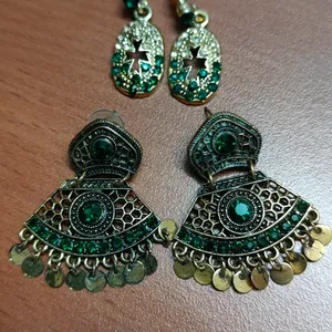 Green Stone Earrings