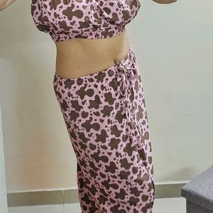 Pink Animal Print Co-ord Set