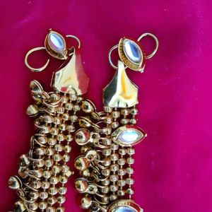 Golden Kundan Anklets