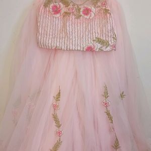 Baby Pink Gown For Wedding