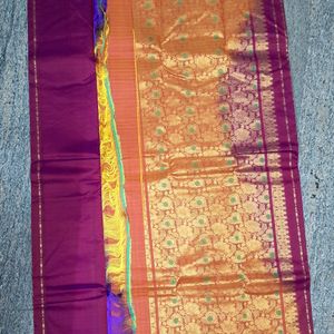 New Kanjivaram Silk Saree With Blouse Attached