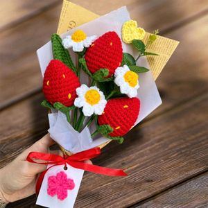 Crochet Strawberry Bouquet