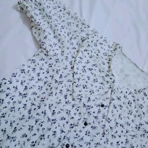 White Aesthetic Floral Shirt