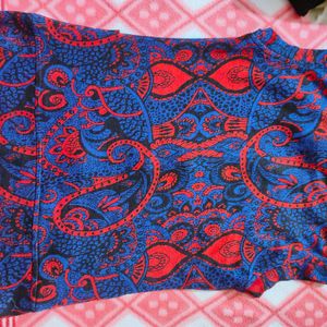 Red And Navy Blue Sleeveless Winter Jacket