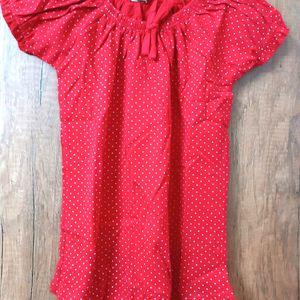 Cotton Blend Top For Small Girl Age 1 To 2 Years