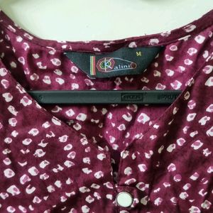 Kabini Sleeveless Maroon Top