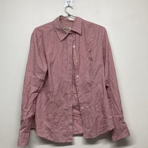 mini checkered shirt pink