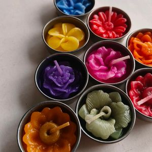 Scented Floral Candles Pack Of 10