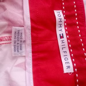 Tommy Hilfiger Red And White Pant