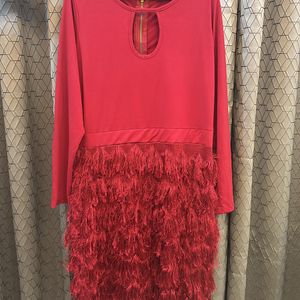 Red Ruffled Dress